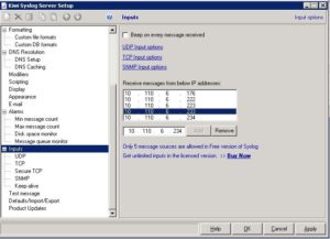 Visual syslog server for windows настройка