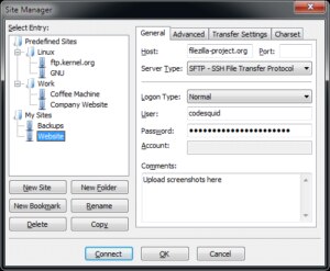 how to login to scp filezilla