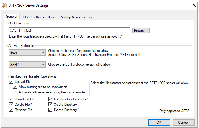 SolarWinds sftp scp server